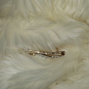 Gold Pave Finger Swoop